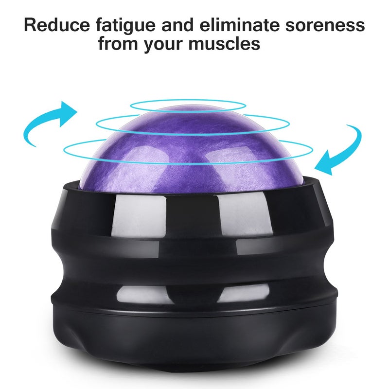 Solacium Manual Massage Roller Ball - Massager and Therapy Tool for Sore Muscles, Shoulders, Arms, Neck, Back, Feet, Body, Deep Tissue, Stiffness, Joint Pain, Stress Relief - Image 4
